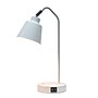Simple Designs Sleek Essentials LED Desk Lamp, 16", with USB Ports, White (LD1071-WHT)~#|#~C7E49A25-AF9F-457B-80702140E343102D_sc7