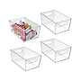 Azar Medium Open Lid Storage Tote, Clear, 4/Pack (556235)~#|#~C7EACE1E-8C96-4666-A8FA6DCEDE775C98_sc7