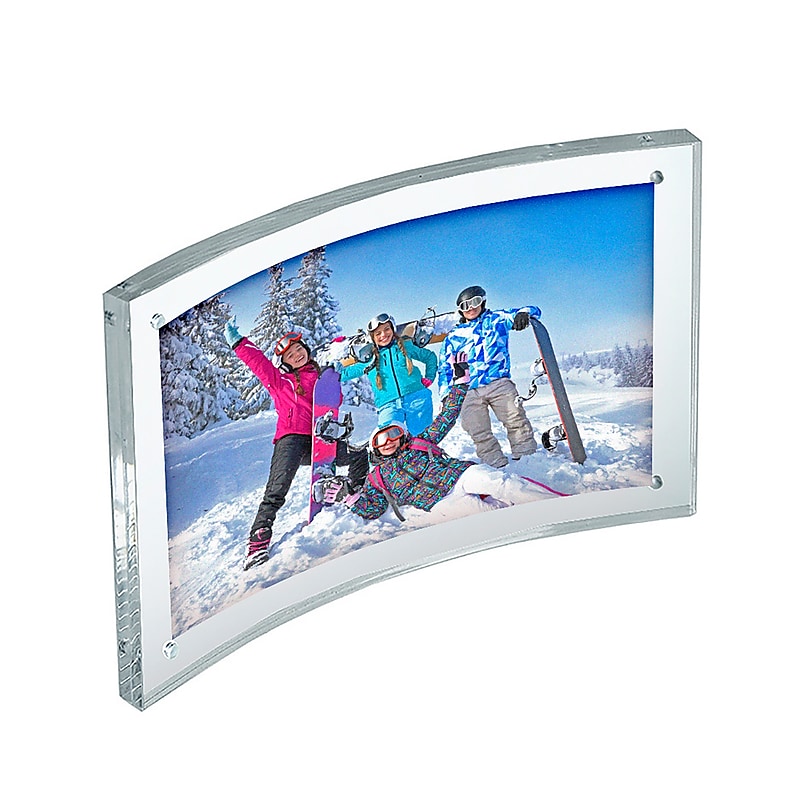 Azar Sign Holder, 6" x 4", Horizontal, Clear Acrylic, 10/Pack (252930) image 1