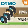 DYMO LetraTag 91332 Plastic Label Maker Tape, 1/2" x 13', Black on Yellow (91332)~#|#~C7EC280A-B652-4751-8974F4190D65DB0E_sc7