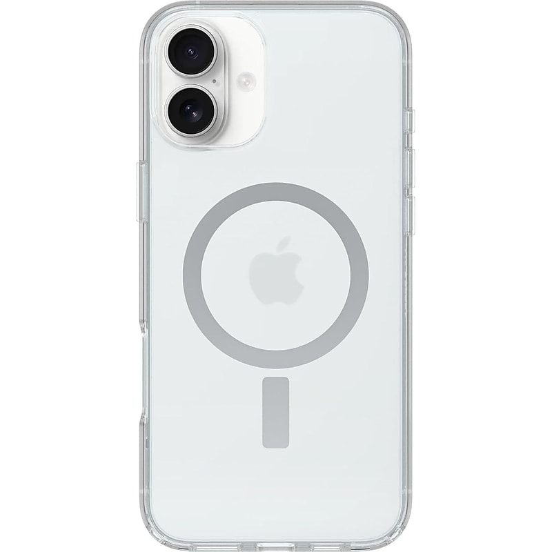OtterBox Symmetry MagSafe Phone Case for Apple iPhone 16 Plus, Shock Absorbing, Clear (77-99670) image 1