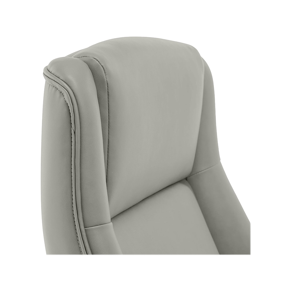 Close-up of chair back and stitching