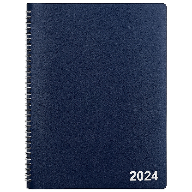 2024 Staples 8" x 11" Monthly Planner, Navy (ST58476-24) image 1