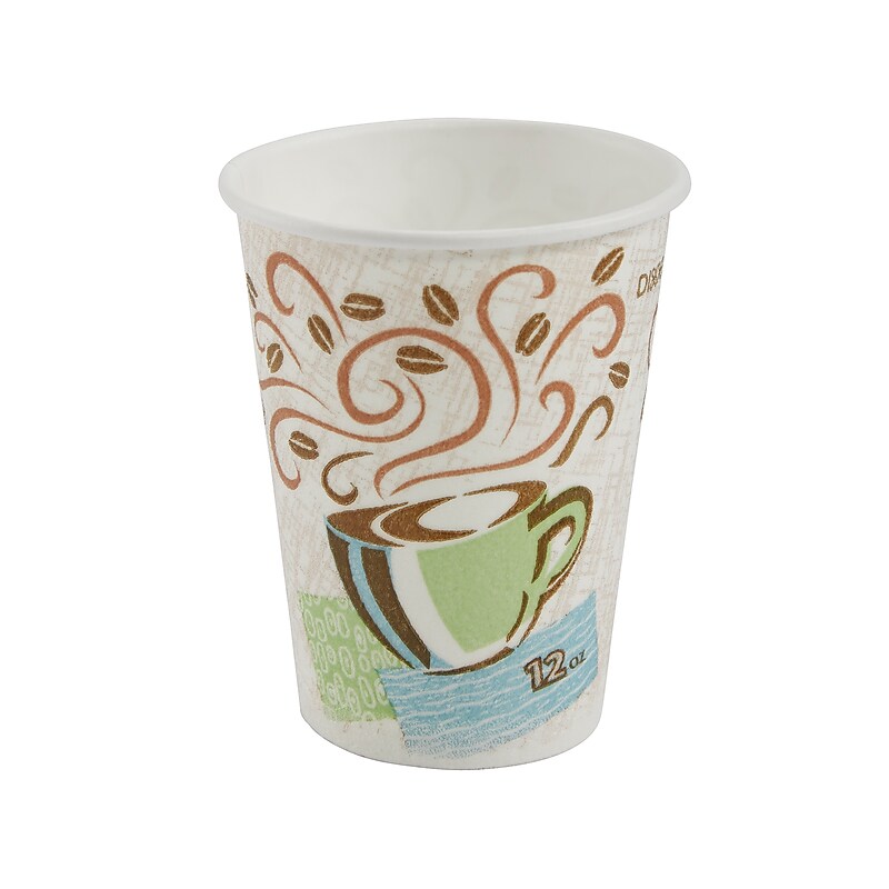 Dixie PerfecTouch Insulated Paper Hot Cups, 12 oz., Coffee Haze, 1000/Carton (5342CD) image 1