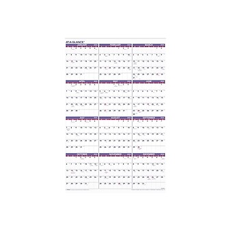 2024 AT-A-GLANCE 24" x 36" Yearly Wall Calendar (PM12-28-24)