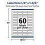Avery Laser/Inkjet Rectangle Multipurpose Labels, 0.5" x 1.75", White, 6000 Labels/Box (94204)~#|#~C8035882-D722-465F-B2ABDD0D7ED42463_sc7