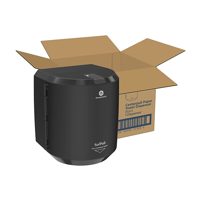 SofPull Centerpull Paper Towel Dispenser, Black (58204B) | Staples