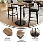 Flash Furniture TopGuard Square Wood Dining Table with Round Base, 36" x 36", Natural/Black Base (STSQ36NATTR24B)~#|#~C8070323-2850-49DE-B6DF66ECB9C528FF_sc7