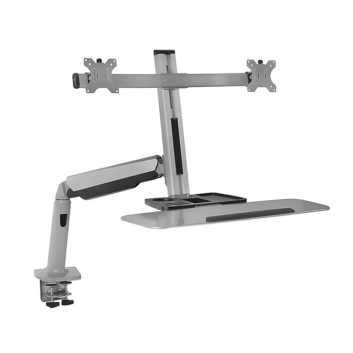 Mount-It! Dual Monitor Sit-Stand Workstation, Height Adjustable