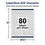 Avery Laser/Inkjet Round Multipurpose Labels, 0.75" Dia., White, 4,000 Labels/Box (94504)~#|#~C80763DD-4CFA-4839-9274D43682119C43_sc7