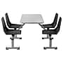 NPS CSBG Series Cluster Swivel Booth, 24" x 48", Grey Nebula Top/Black Seats (CSBG2448-MDPEGY10)~#|#~C80C774D-A5C0-4A7B-858DE475036BE718_sc7