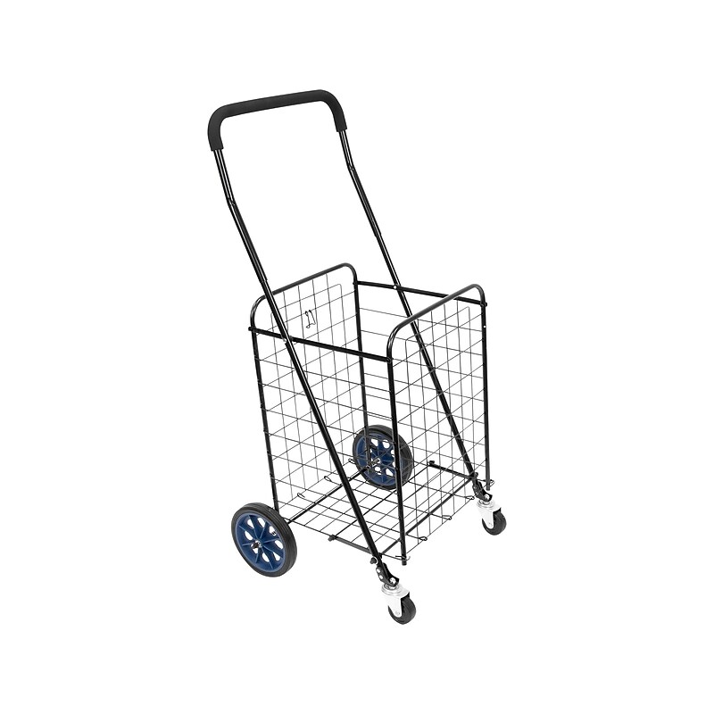 Mount-It! Small Rolling Utility Shopping Cart, 66 Lbs., Black (MI-907S) image 1