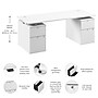 Bush Business Furniture Stratus 72"W Electric Rectangular Adjustable Standing Desk with Drawers, White (SUT010WH)~#|#~C80E8A23-9446-4A0A-BC4002B1C0744D94_sc7