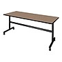 Regency Kobe Flip Top 72"W x 24"D Rectangular Training Room Table, Laminate, With Wheels, Noble Oak (MKFT7224NO)~#|#~C80F1BDC-96D4-48C8-AF63E004B4F7D061_sc7