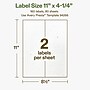 Avery Hemp Rectangle Laser/Inkjet Multipurpose Labels, 11" x 4-1/4", Off-White (160/Box)~#|#~C80F43A6-EFFF-45AB-95CDA2DE3D93E8C7_sc7