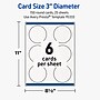 Avery Round Integrated Cards, Matte White, 100/Pack (19479399824)~#|#~C80FDC9B-1A5C-4978-91B5E9D641CD9219_sc7