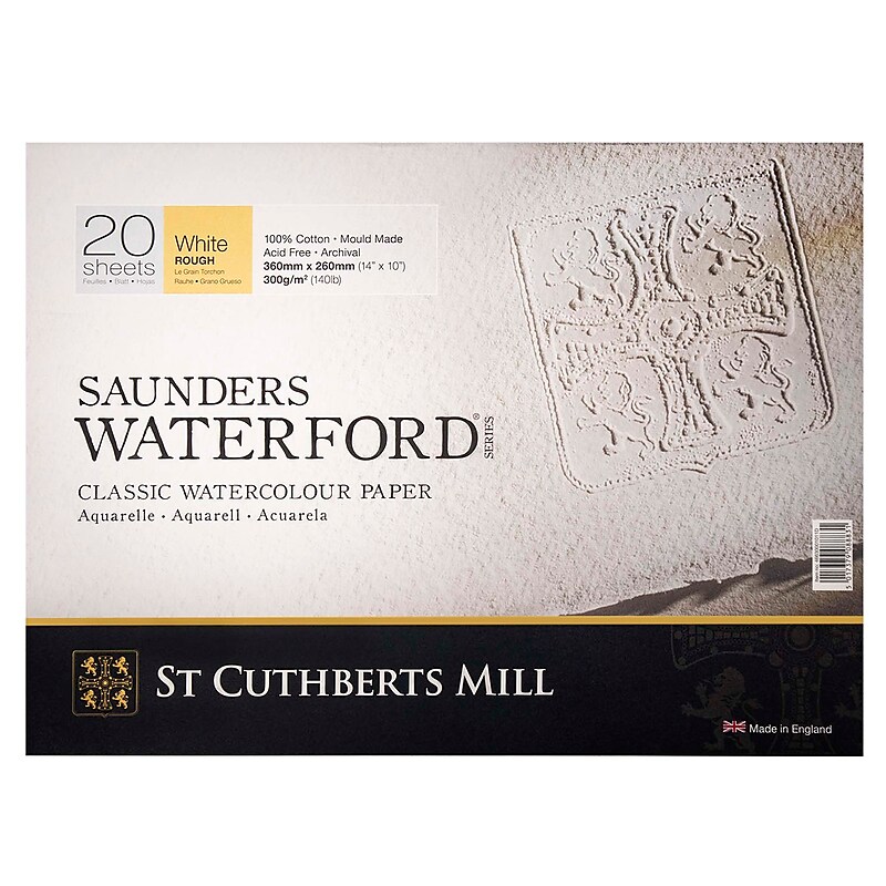 St Cuthberts Mill Saunders Waterford 10" x 14" Watercolor Sketch Pad, 20 Sheets/Pad (STCT46630001011D) image 1