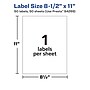 Avery Laser/Inkjet Rectangle Multipurpose Labels, 8.5" x 11", White, 50 Labels/Box (94269)~#|#~C821D288-6BAC-4208-AF89890F9F9CDF76_sc7