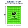 Avery Laser/Inkjet Multipurpose Square Labels, 1" x 1", Neon Green, 960/Pack (94103)~#|#~C823B176-4503-44A9-890328C0C90B18BF_sc7