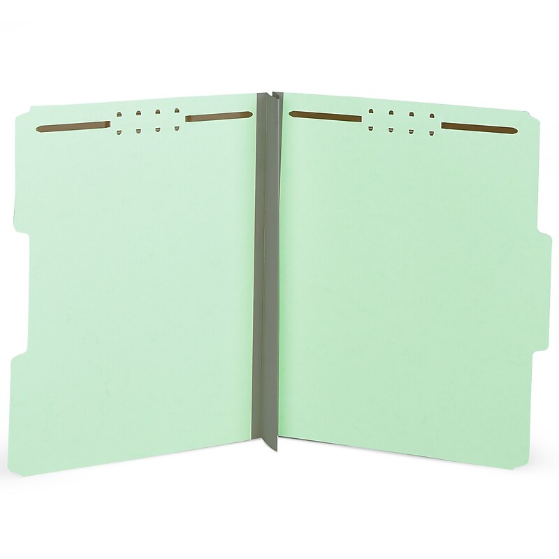 Staples® 60% Recycled Classification Folders, 3" Expansion, Letter Size, Light Green, 25/Box (TR18354) image 1