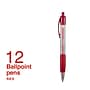 Staples Retractable Ballpoint Pens, Medium Point, Red Ink, Dozen (50792)~#|#~C82ED92F-60DC-4618-BF6DAFB54C5FC73C_sc7