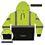 GloWear 8311BK High Visibility Long Sleeve Black Bottom Hooded Sweatshirt, ANSI Type R Class 3, Lime, Large (22874)~#|#~C8365E39-094B-4057-ADF257E6D8A3C734_sc7