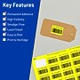 Avery Laser/Inkjet Rectangle Multipurpose Labels, 1.25" x 1.75", Neon Yellow, 320/Pack (94226)~#|#~C838C733-287C-483C-967A74282A3A9379_sc7