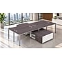 Boss Office Products Simple System 60"W Desk with Storage Cabinet, Driftwood, 4/Set (SGSD017-201)~#|#~C8398808-AF89-4A37-89C2BC9AFDC47F95_sc7
