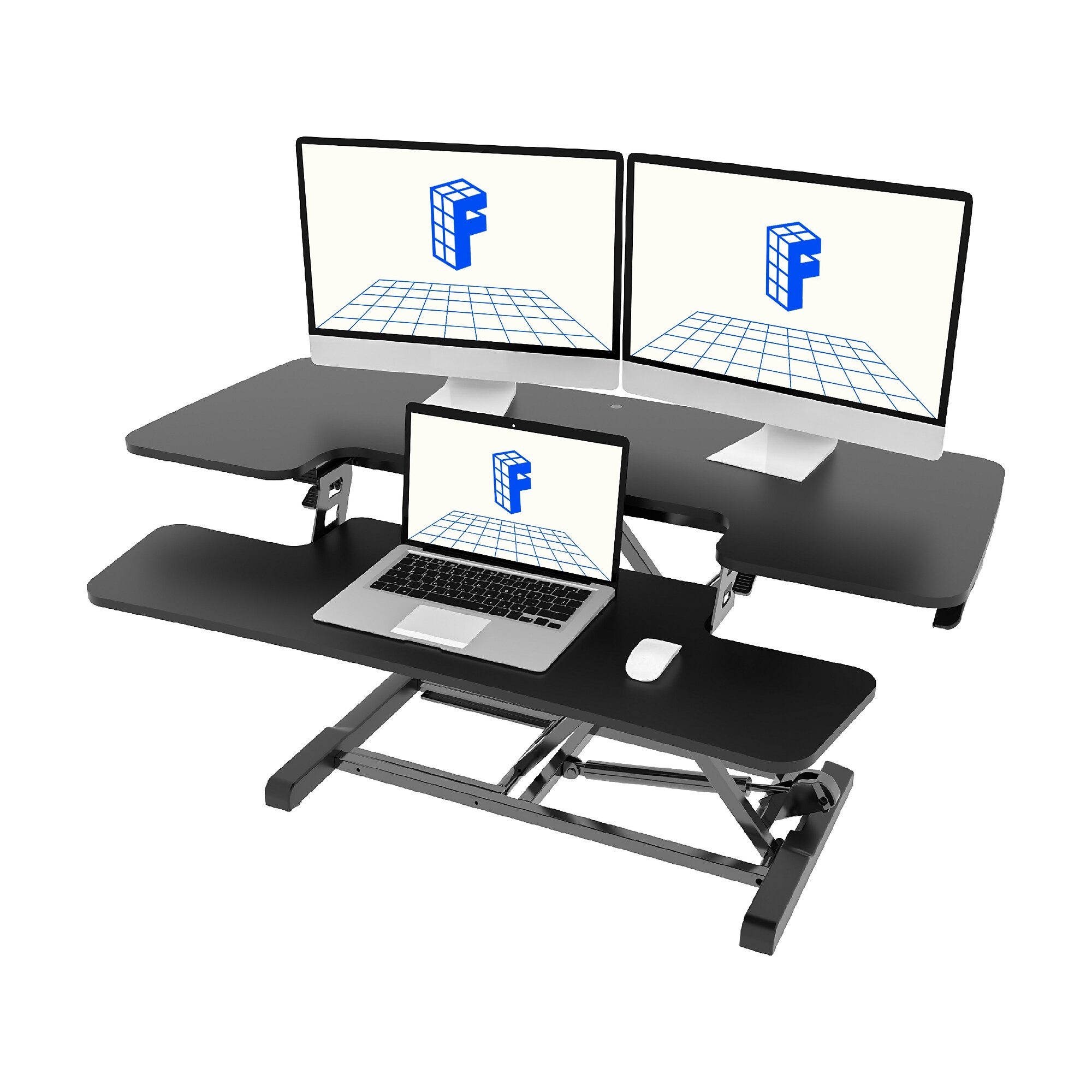 FlexiSpot M7 Series 40″W Manual Rectangular Adjustable Standing Desk Converter, Black (M7-E-40B) Sansujyuku sansujyuku.com