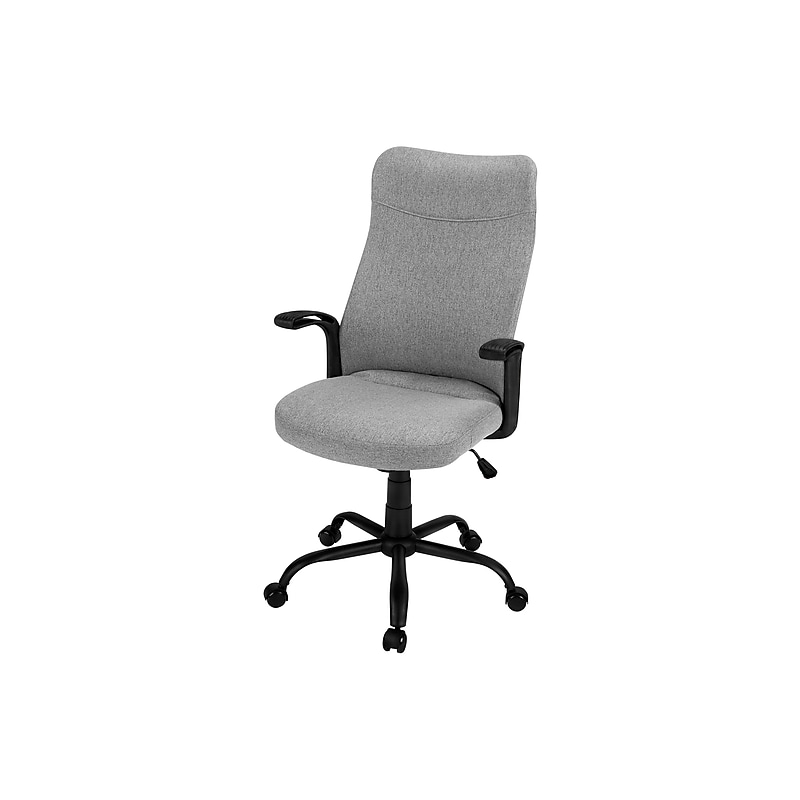 Monarch Specialties Inc. Ergonomic Nylon Swivel Computer and Desk Chair, Dark Gray (I 7325) image 1