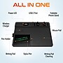 Delton D101 Mouse Pad Workstation with Qi Wireless Charging Pad, Digital Notepad, and Phone Stand, Black (DMP101WC)~#|#~C83F2861-2B04-4F8E-843B1AA905F5BDA8_sc7