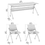 Bush Business Furniture Envision 72"W Foldable Training Room Table with 2 Chairs, Storm Gray (NVS008SG)~#|#~C8434C91-8384-497C-A09394DF1D0C25EB_sc7