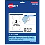 Avery Laser/Inkjet Oval Multipurpose Labels, 3" x 5", White, 75 Labels/Pack (94052)~#|#~C845B524-C9F5-468C-85050CF9C28F8CF8_sc7