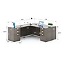 Boss Office Products 71"W L-Shaped Executive Corner Desk with Dual Box/Box/File Storage Pedestals, Driftwood (GROUPA11-DW)~#|#~C846A1BD-FB97-4025-A3653718BBD5CC43_sc7