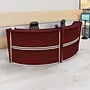 Regency Marque 124.5"W Curved Reception Desk Workstation, Mahogany (77292MH)~#|#~C855F0FC-F976-4C1D-9994F16BBD3B779B_sc7