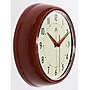 Infinity Instruments Round Retro Wall Clock, Aluminum, 9.5" (10940-RED)~#|#~C8594331-3D65-46CF-895305DC3AA15223_sc7