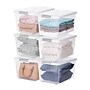 Iris Store & Slide 61 Quart Storage Bin with Lid, Plastic, Clear, 6/Carton (270017)~#|#~C85A6A69-DB56-4CCA-BDDD5BEB306A1163_sc7