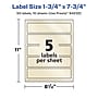 Avery Pearlized Ivory Rectangle Multipurpose Labels, 1.75" x 7.75", Ivory, 50/Pack (94232)~#|#~C85B3E2F-8806-4383-B1A51C544DAB5E0E_sc7