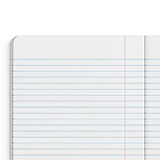 Staples Composition Notebook, 7.5" x 9.75", Wide Ruled, 80 Sheets, Red/White (TR55075)