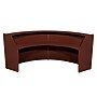 Regency Marque 124.5"W Curved Reception Desk Workstation, Mahogany (77292MH)~#|#~C85C823F-1B29-42E7-A6680A998D314DE4_sc7