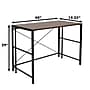 Advantus Flipshelf 40"W Workstation Desk, Wood Grain/Black (39347)~#|#~C85E8C8C-BBF6-474F-AFBB47A44B18D716_sc7