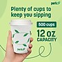 Perk™ Eco Compostable Paper Hot Cup, 12 Oz., White/Green, 500/Carton (PK56222CT)~#|#~C861A90B-6F2D-407C-AAA630313497DD6A_sc7