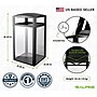 Alpine Industries Steel/PC Outdoor Trash Can with Dome Lid, 40 Gallon, Clear (471-40-CLR)~#|#~C8632C70-2B02-40F0-878EC1E5F4331142_sc7