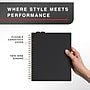 Staples Pro120 Elite™ Flexible Cover Meeting Notebook, 8.5" x 11", Narrow Ruled, 90 Sheets, Black (ST63372)~#|#~C863E014-B30B-47F7-AF7873FAB082A007_sc7