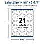 Avery TrueBlock Laser/Inkjet Decorative Edge Multipurpose Labels, 1-1/8" x 2-1/4", White, 210/Pack (94061)~#|#~C86A892F-2497-417B-BB1DED15BEB5777E_sc7