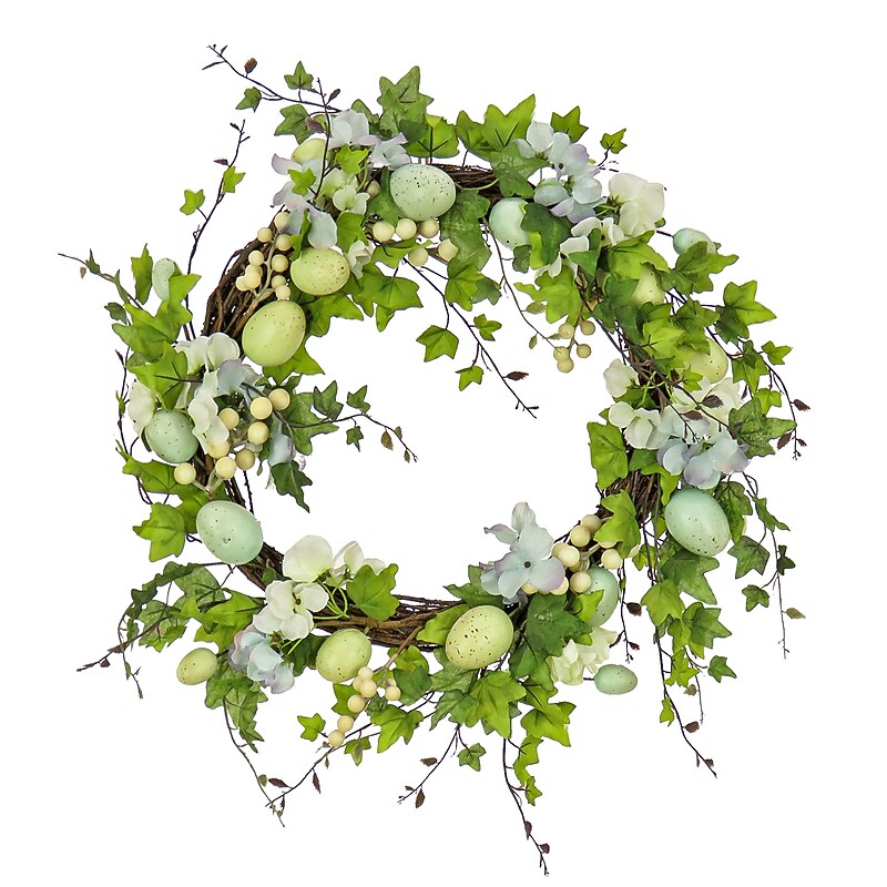 National Tree Company 22" Ivy and Eggs Easter Wreath (RAE-KSD20A204) image 1
