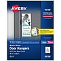 Avery Printable Door Hangers with Tear-Away Cards, 4 1/4" x 11", Matte White, Laser/Inkjet, 80/Pack (16150)~#|#~C86F37C9-79D9-49A4-B0B316D0CB0A7991_sc7