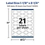 Avery Laser/Inkjet Decorative Edge Waterproof Multipurpose Labels, 2.25"  x 1.125", White, 525/Pack (94061)~#|#~C87109A4-D086-49EA-B6A15DE7E2608356_sc7