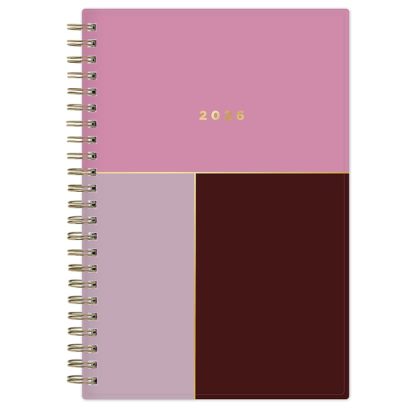 2026 Blue Sky Color Block 8" x 5"  Weekly & Monthly Personal Organizer, Plastic Cover (154870) image 1
