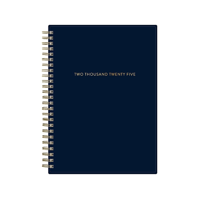 2025 Blue Sky Cheeyna 5.88" x 8.63" Weekly & Monthly Planner, Plastic Cover, Navy (147948) image 1